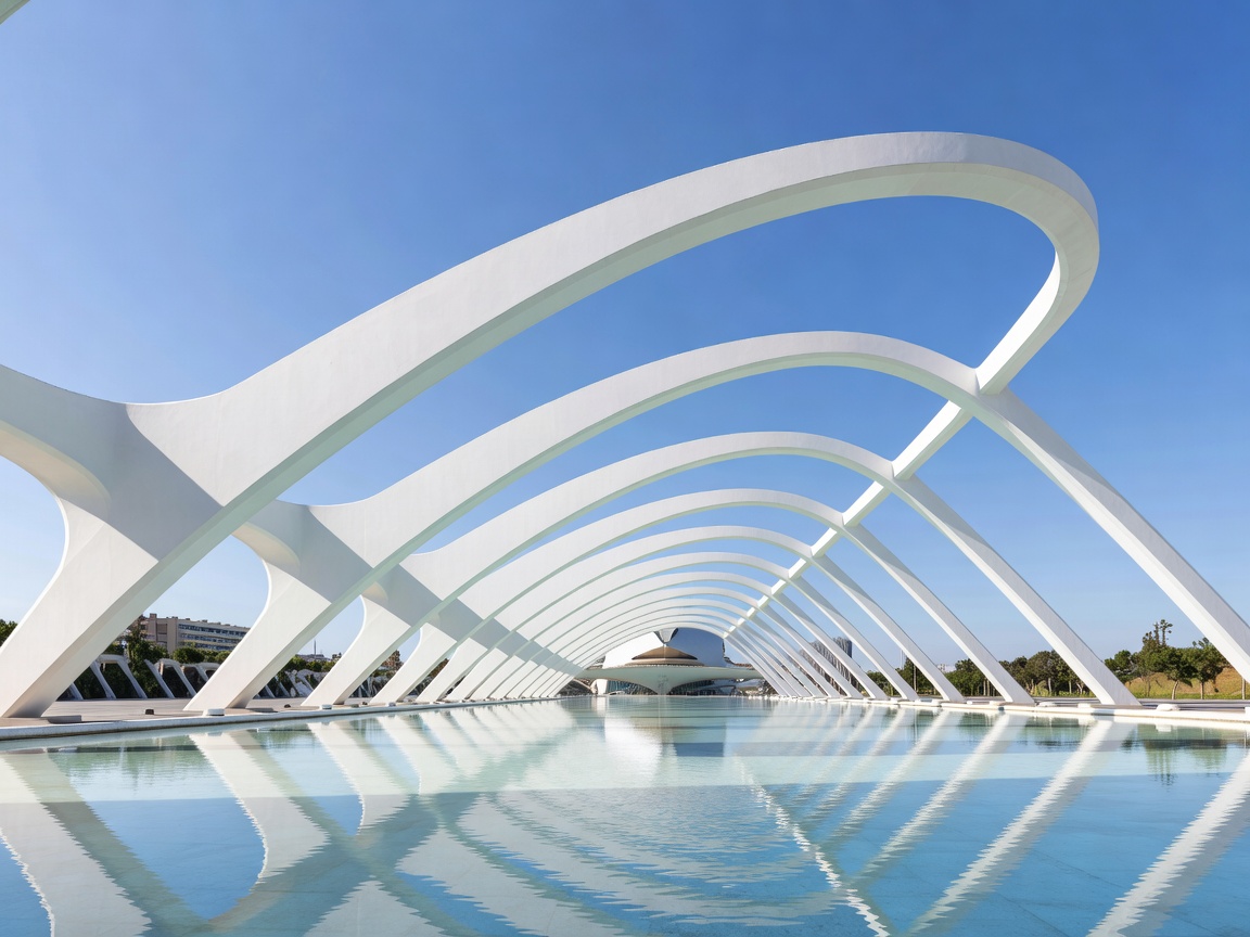 Santiago Calatrava City of Arts and Sciences Valencia Spain modern white architectural arches