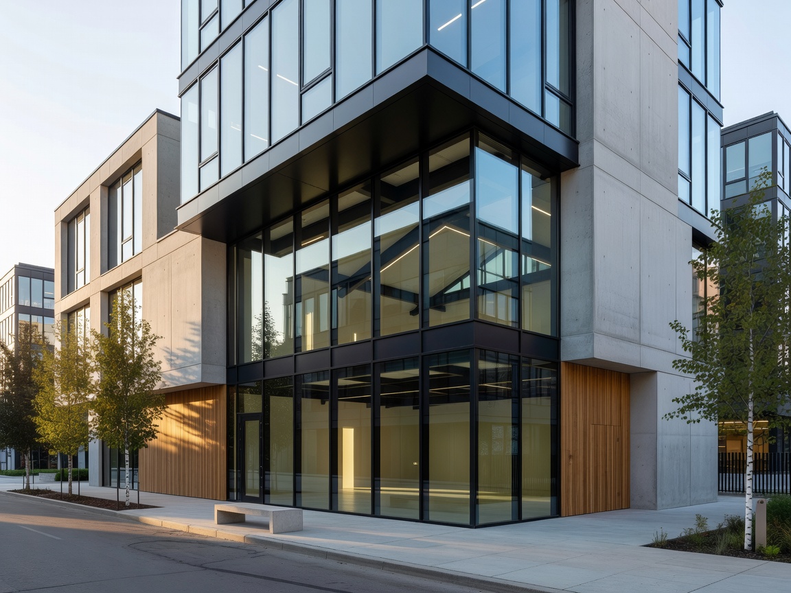Urban architecture and design perspective of modern studio building